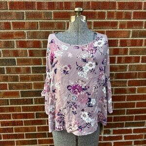 Floral Bell Sleeve Top